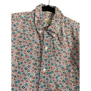 J.Crew Secret Wash Slim Fit Floral Stretch Shirt Mens Medium Multi Color Ditsy